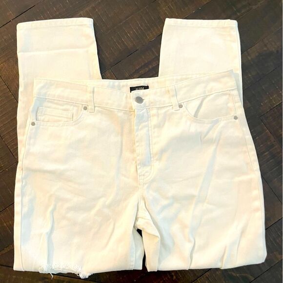 Revolve AFRM White Distressed High Rise Jeans Size 29 NWT - Picture 4 of 6